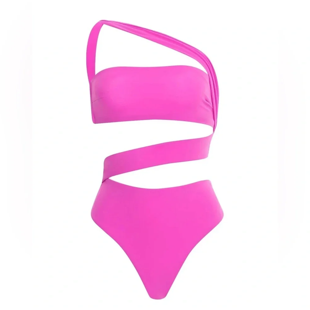 Agua Bendita Irisha Pink Cutout One-Piece Swimsuit | Size M | NWOT - Picture 3 of 4